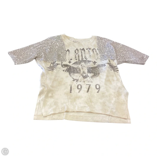 Top Short Sleeve By We The Free In Cream & Silver, Size: Xs