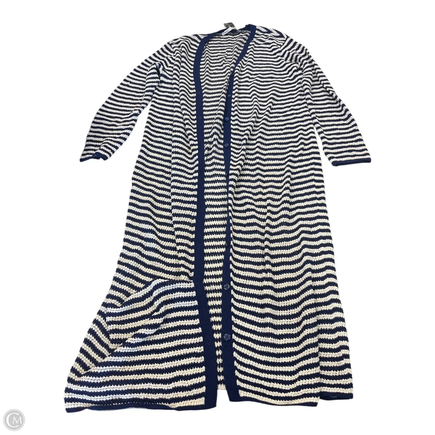 Cardigan By Zara In Striped Pattern, Size: M