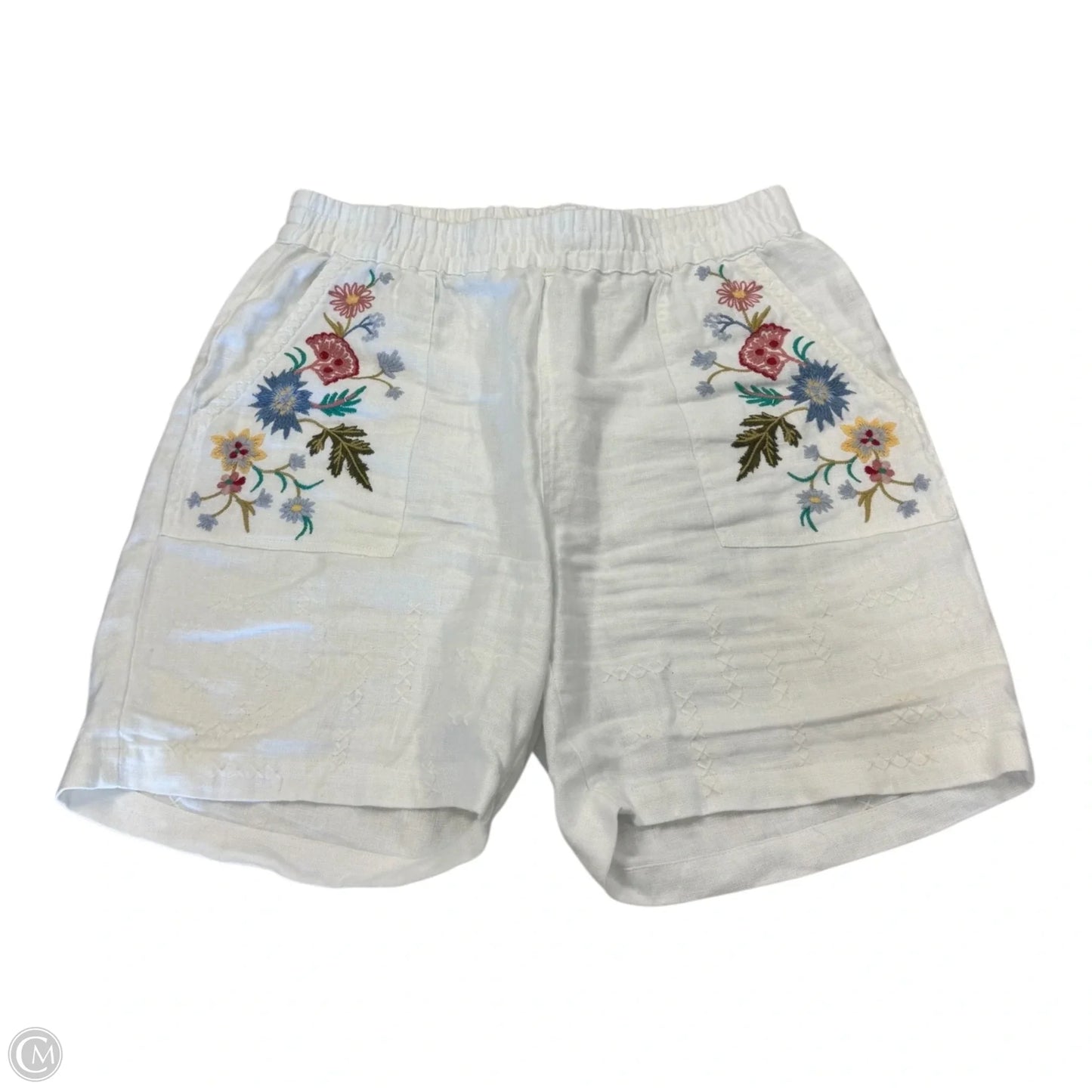 Shorts By Johnny Was In Floral Print, Size: L