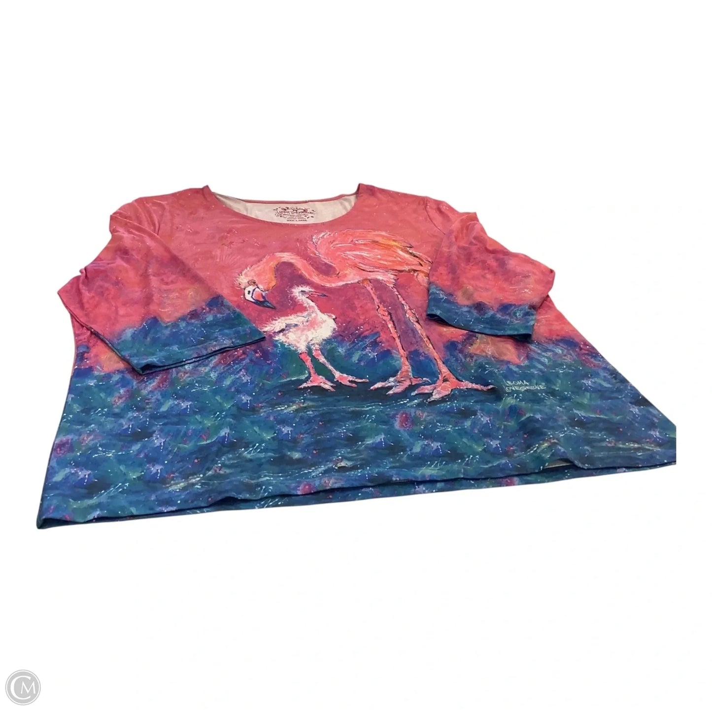 Top 3/4 Sleeve By Leoma Lovegrove In Multi-colored, Size: 3x