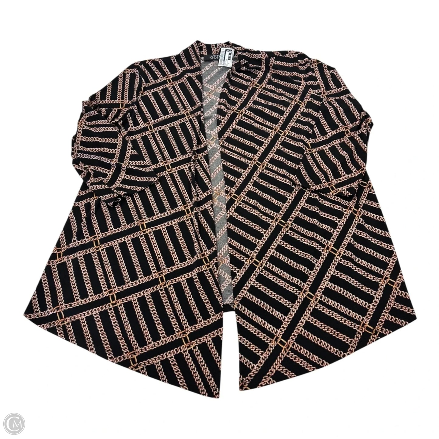 Cardigan By Kasper In Black & Brown, Size: Xl