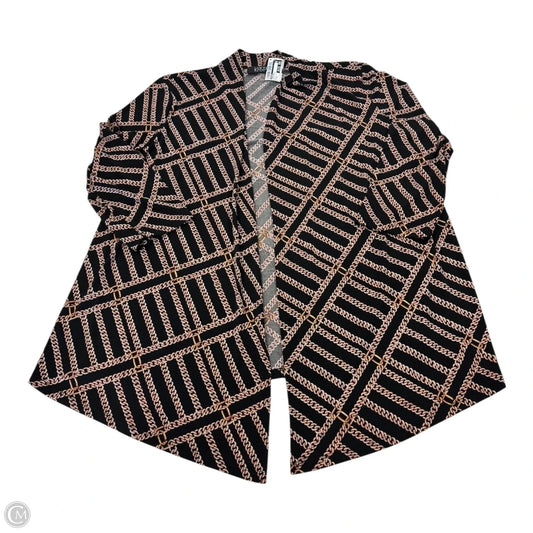 Cardigan By Kasper In Black & Brown, Size: Xl