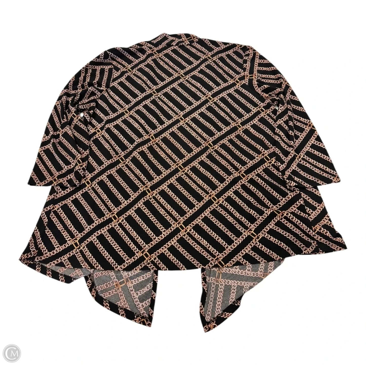 Cardigan By Kasper In Black & Brown, Size: Xl