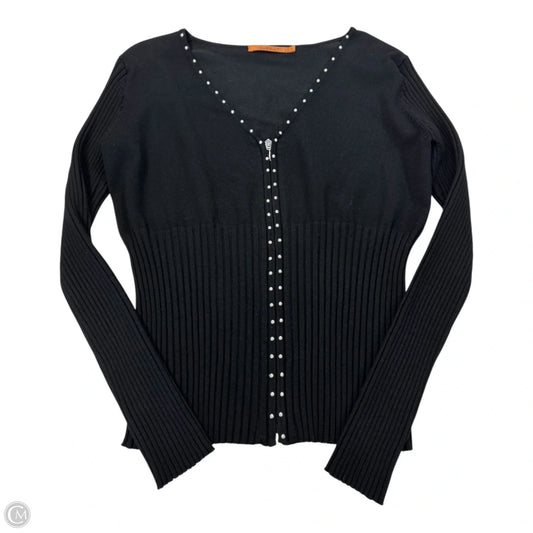 Cardigan By Belldini In Black & Gold, Size: L