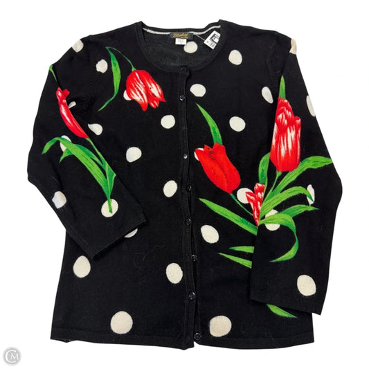 Cardigan By Clothes Mentor In Black & Red, Size: S