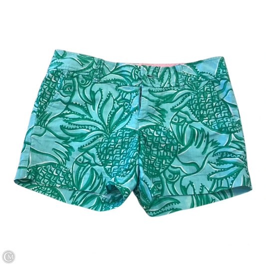 Shorts Designer By Lilly Pulitzer In Blue & Green, Size: 4