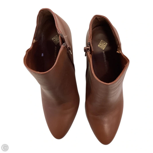 Boots Ankle Heels By Antonio Melani In Brown, Size: 7.5