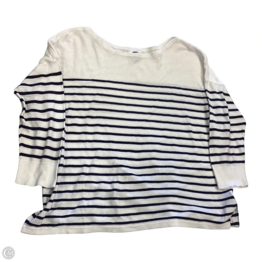 Top 3/4 Sleeve By Old Navy In Striped Pattern, Size: Xl