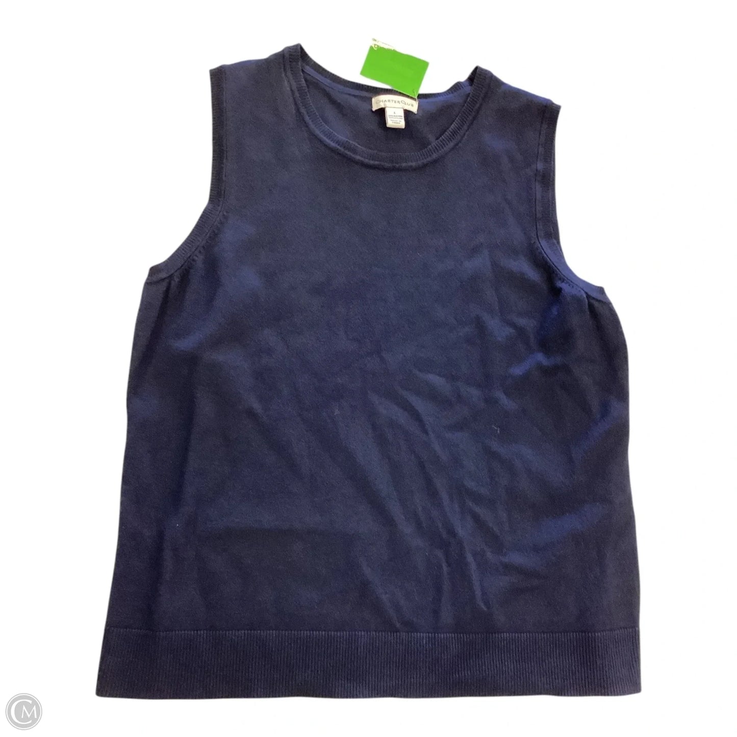 Top Sleeveless By Charter Club In Navy, Size: L
