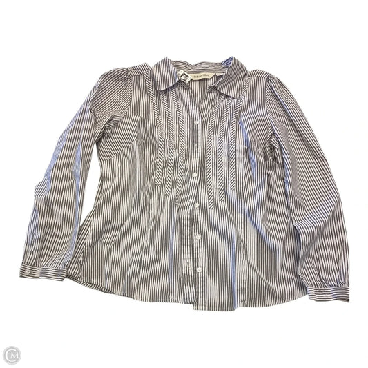 Top Long Sleeve By St Johns Bay In Striped Pattern, Size: M
