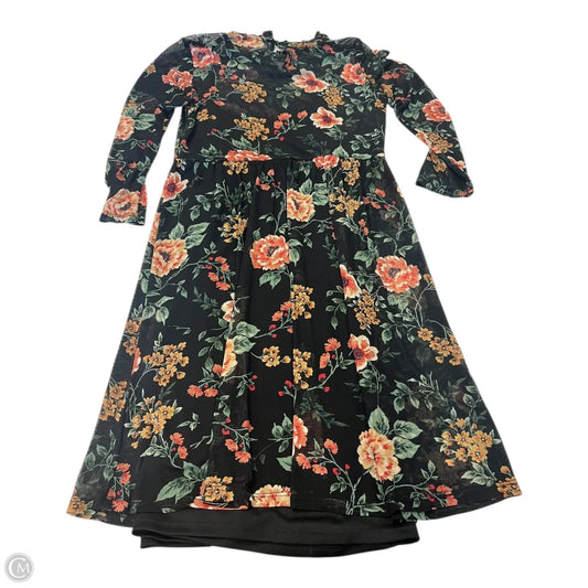 Dress Casual Short By Monteau In Floral Print, Size: M