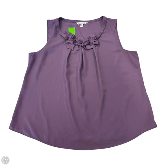Top Sleeveless By Croft And Barrow In Purple, Size: Xl