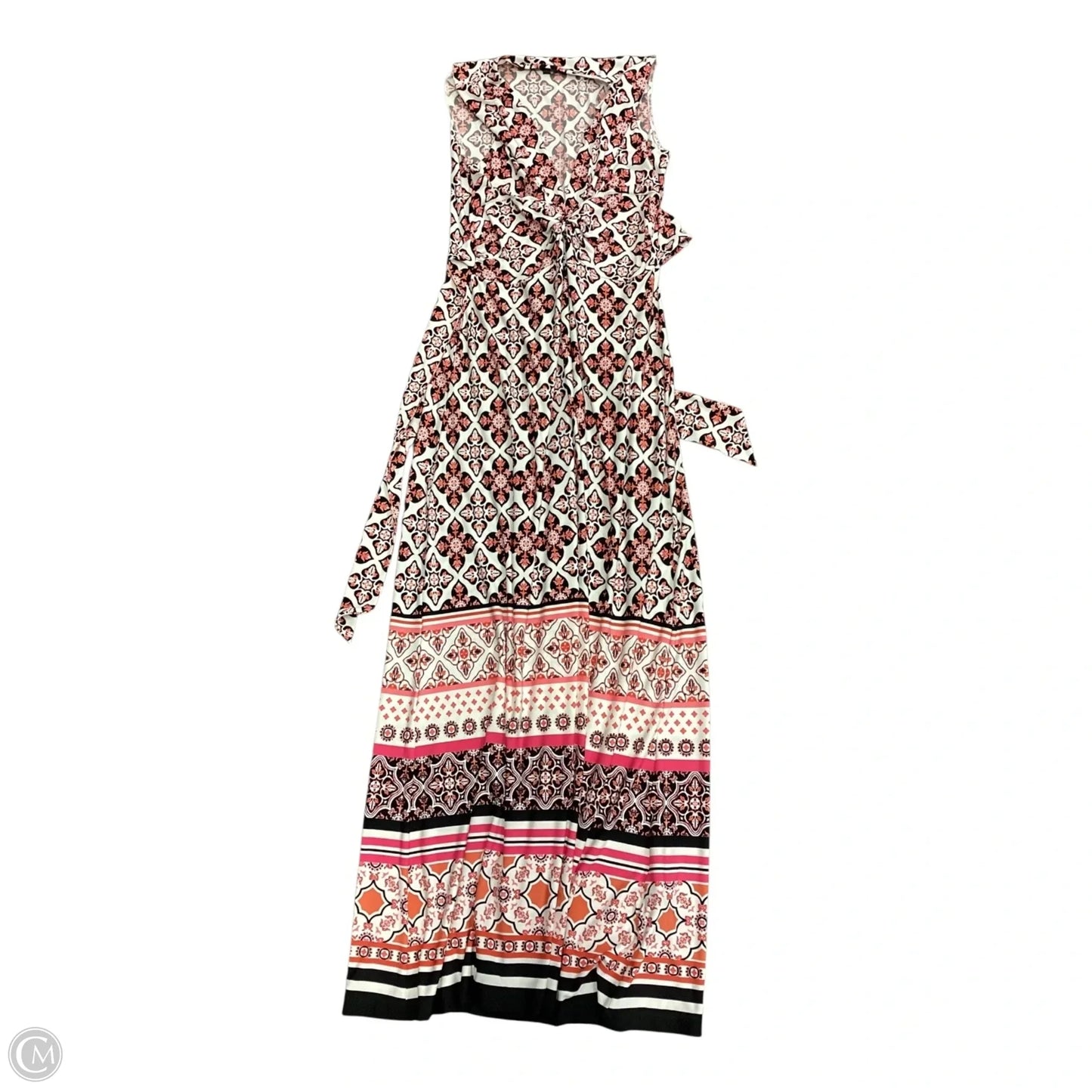 Dress Casual Maxi By White House Black Market In Black & Pink, Size: M