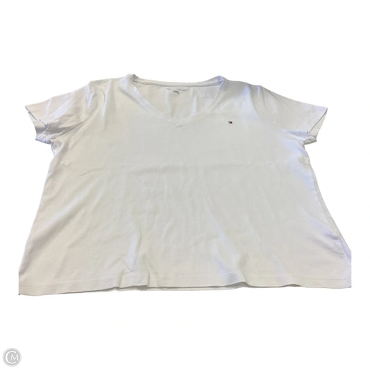 Top Short Sleeve By Tommy Hilfiger In White, Size: Xxl