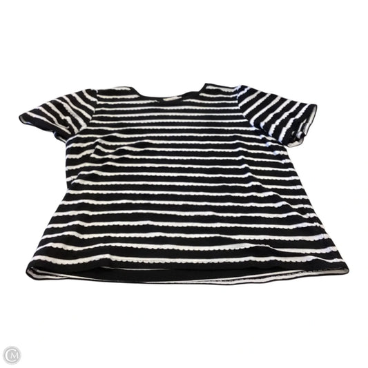 Top Short Sleeve By Loft In Striped Pattern, Size: L