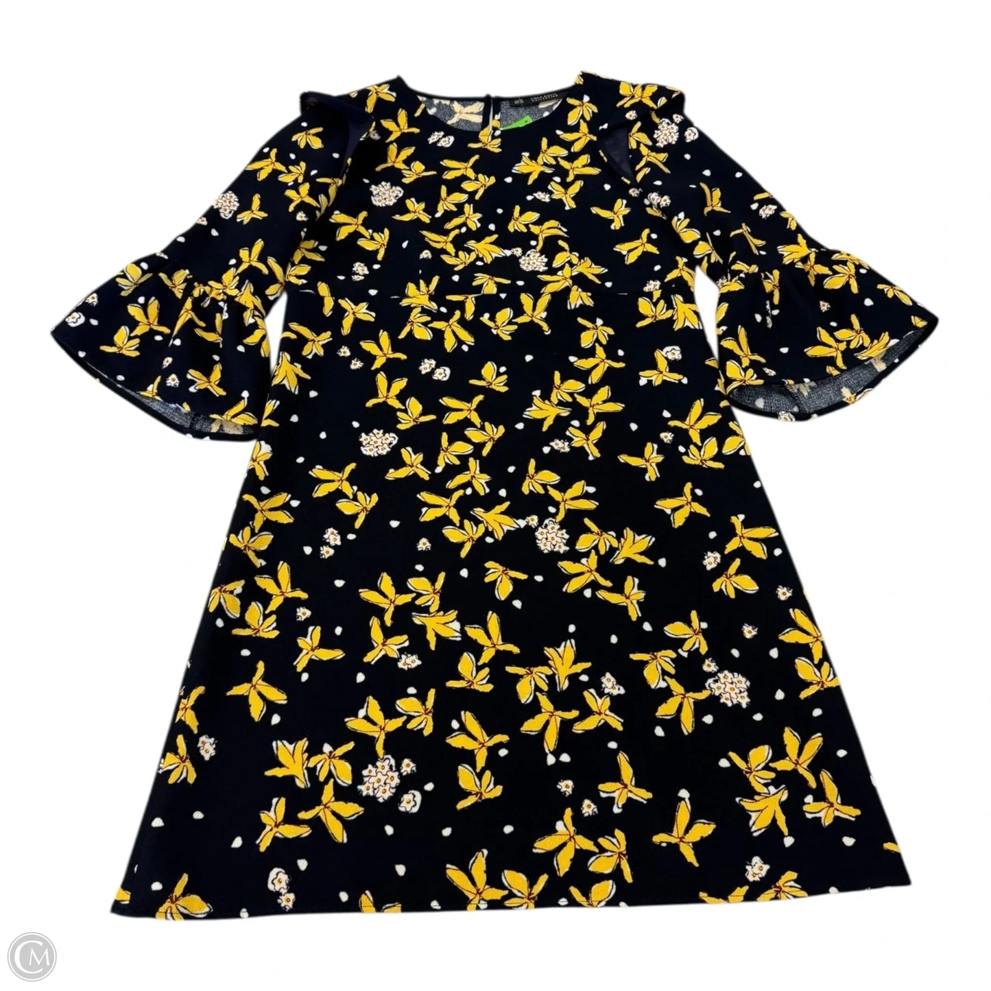 Dress Casual Midi By Zara Basic In Floral Print, Size: Xs