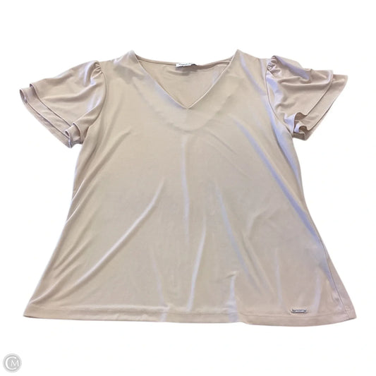 Top Short Sleeve By Calvin Klein In Pink, Size: M