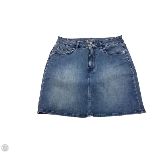 Skirt Mini & Short By Calvin Klein In Blue Denim, Size: 8