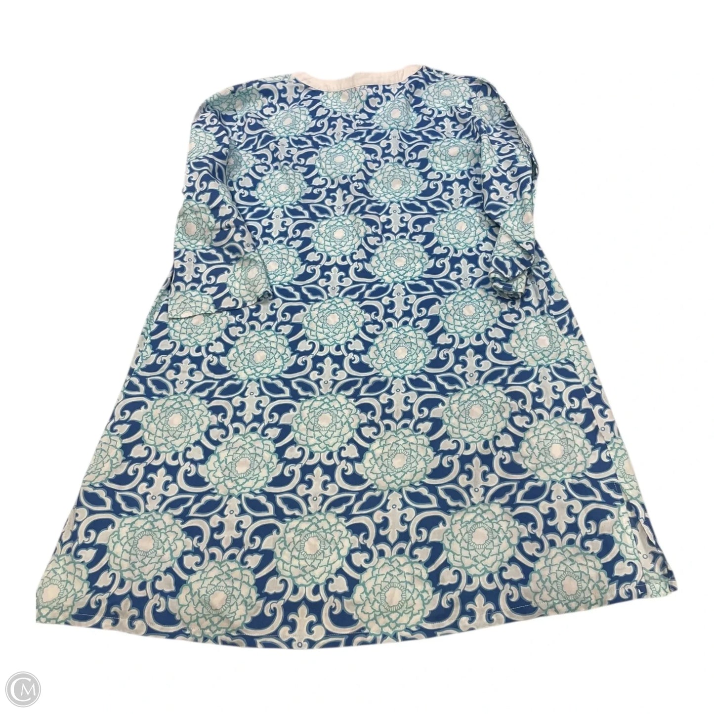 Dress Designer By Lilly Pulitzer In Blue & White, Size: L