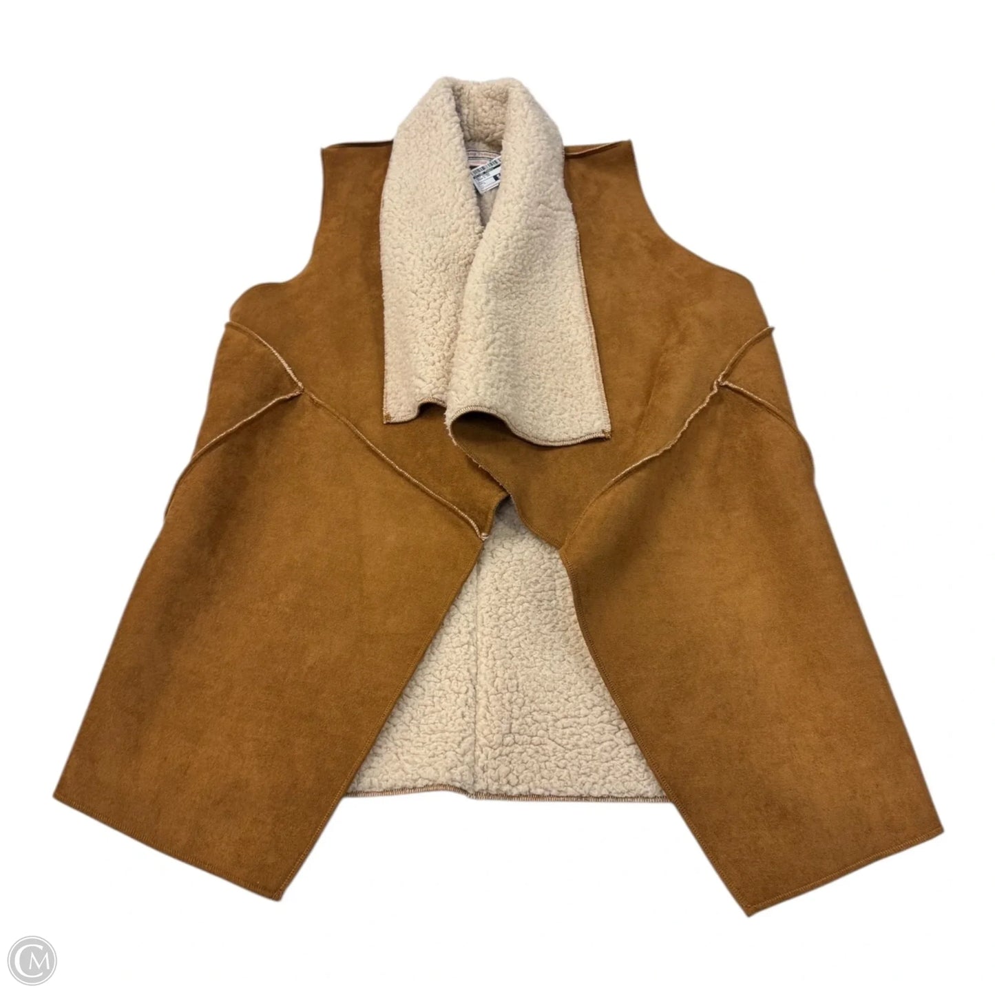 Vest Other By Flying Tomato In Cream & Tan, Size: L