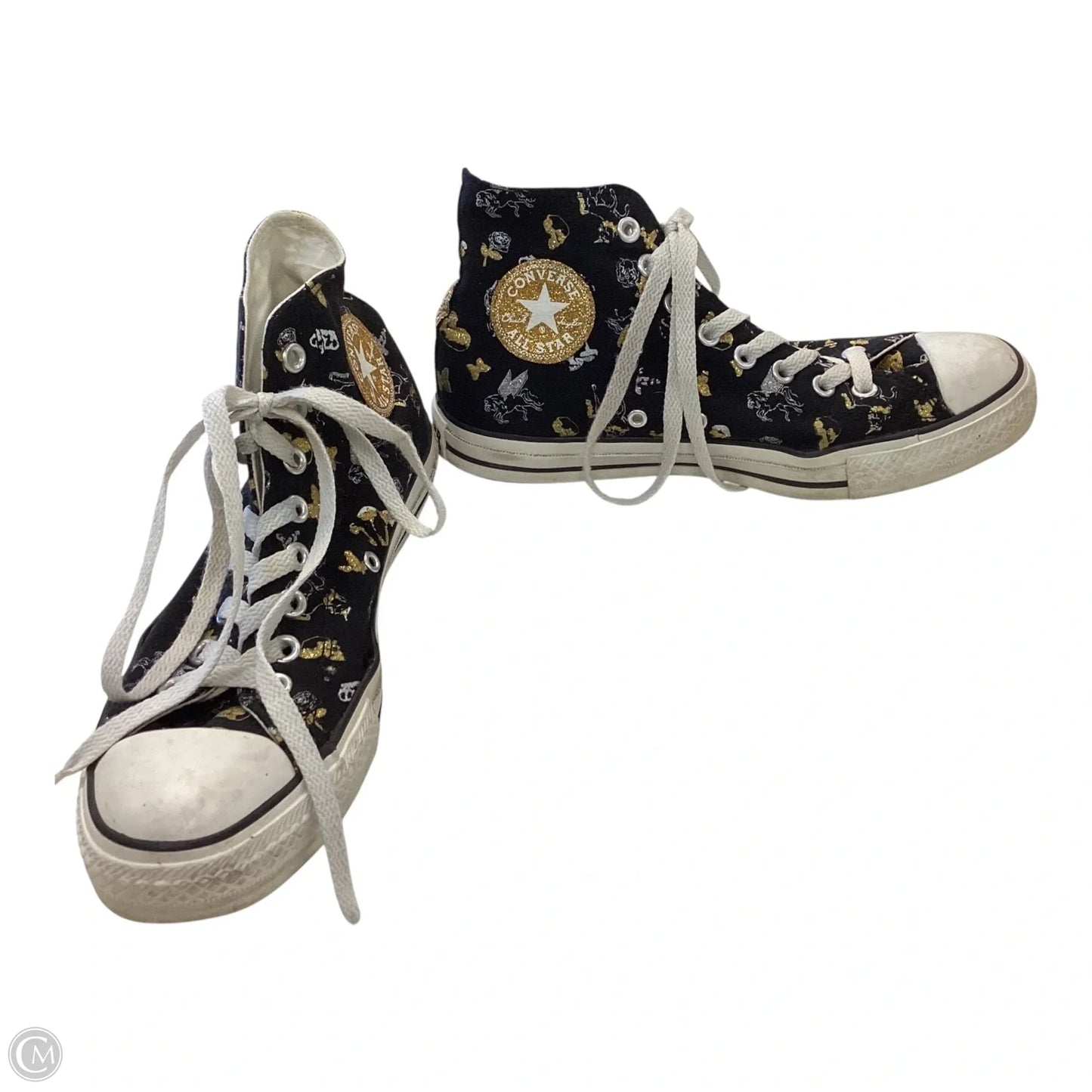 Shoes Sneakers By Converse In Black & Gold, Size: 8