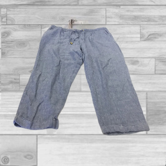 Pants Linen By Ellen Tracy In Blue, Size: L