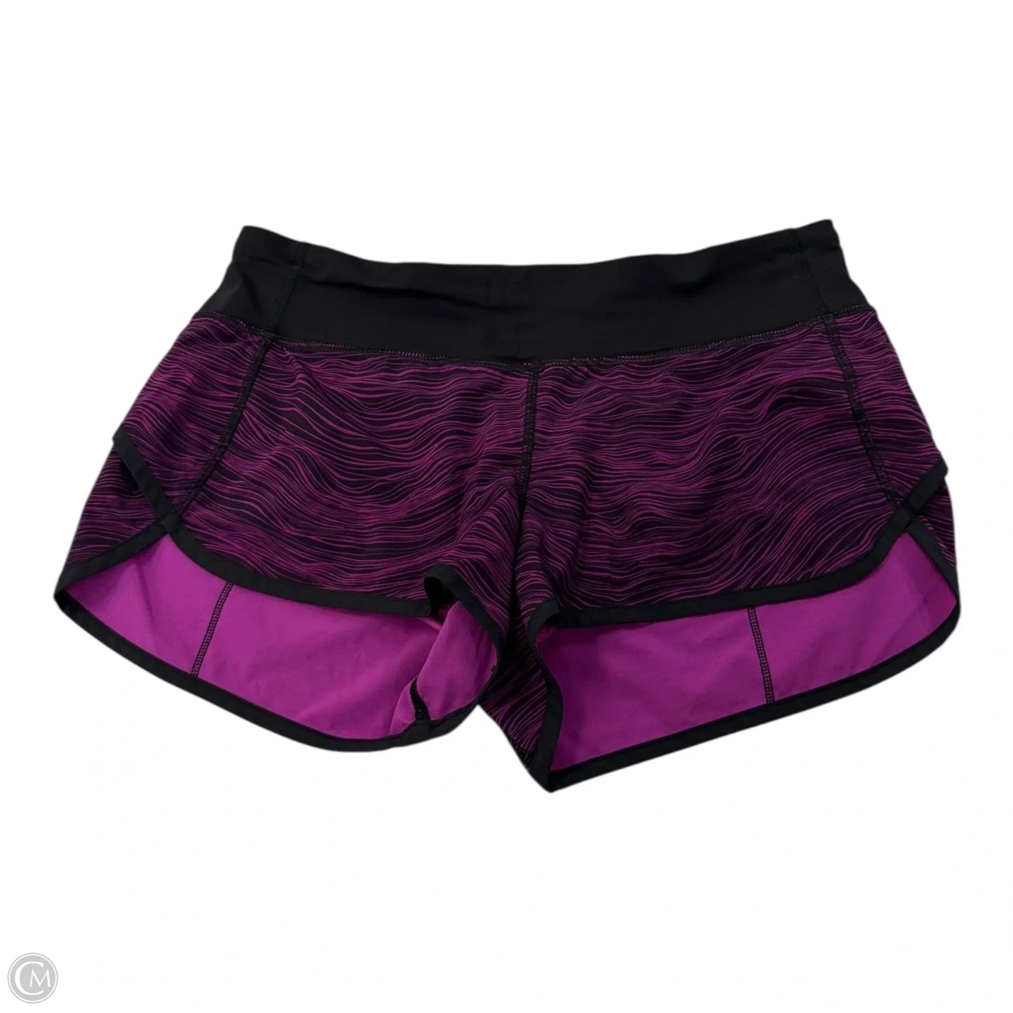 Athletic Shorts By Lululemon In Black & Purple, Size: 6