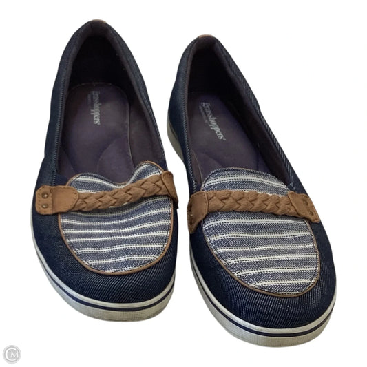 Shoes Flats By Grasshoppers In Blue & Cream, Size: 8.5