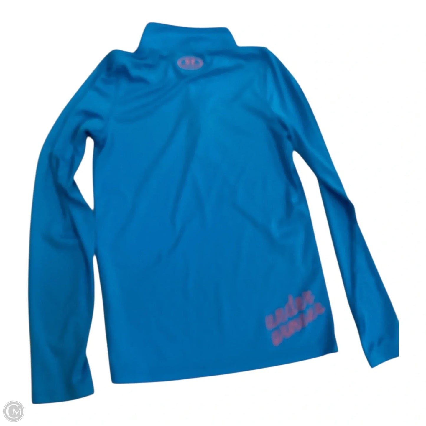 Athletic Top Long Sleeve Collar By Under Armour In Blue & Pink, Size: Xs