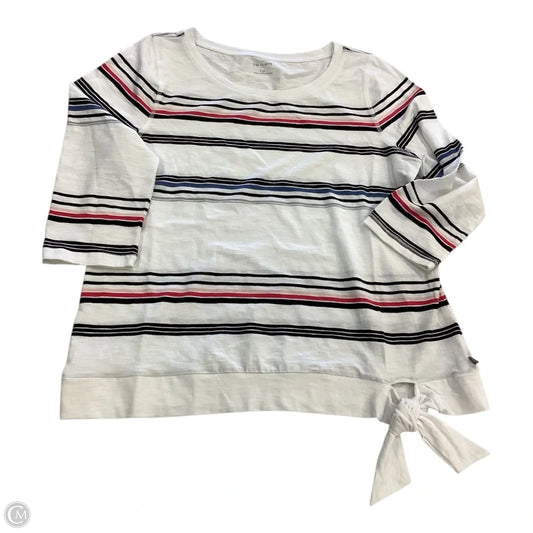 Top 3/4 Sleeve By Talbots In Striped Pattern, Size: Lp