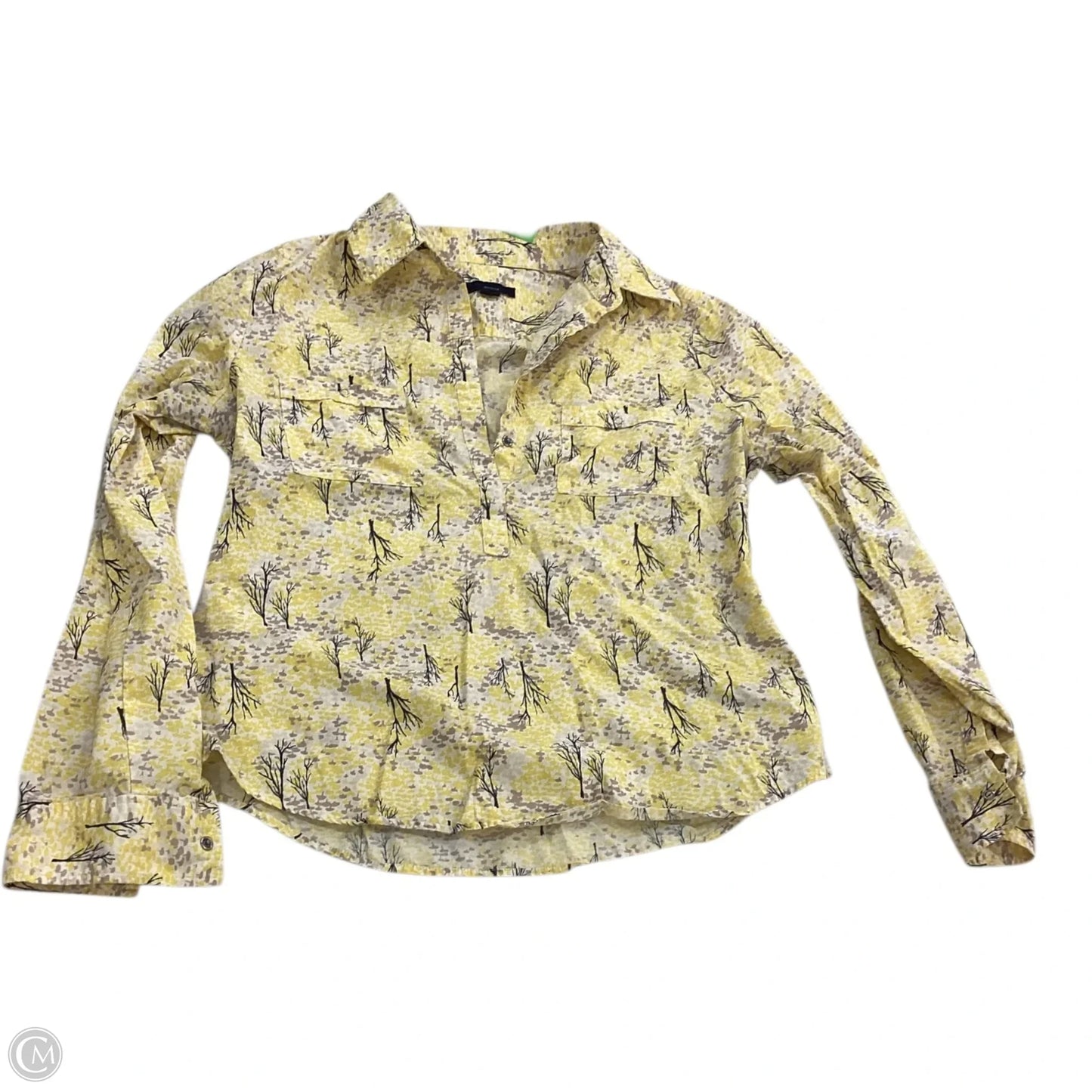 Top Long Sleeve By Gap In Tan & Yellow, Size: M