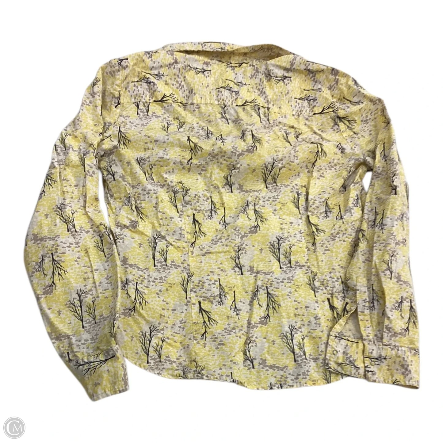 Top Long Sleeve By Gap In Tan & Yellow, Size: M