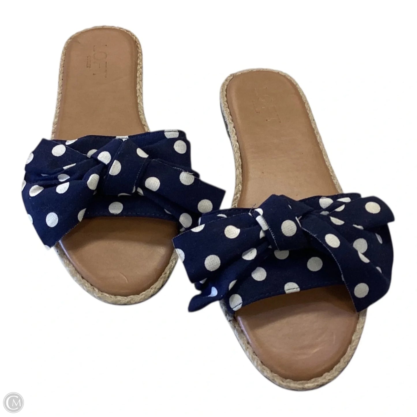 Sandals Flats By Loft In Polkadot Pattern, Size: 7