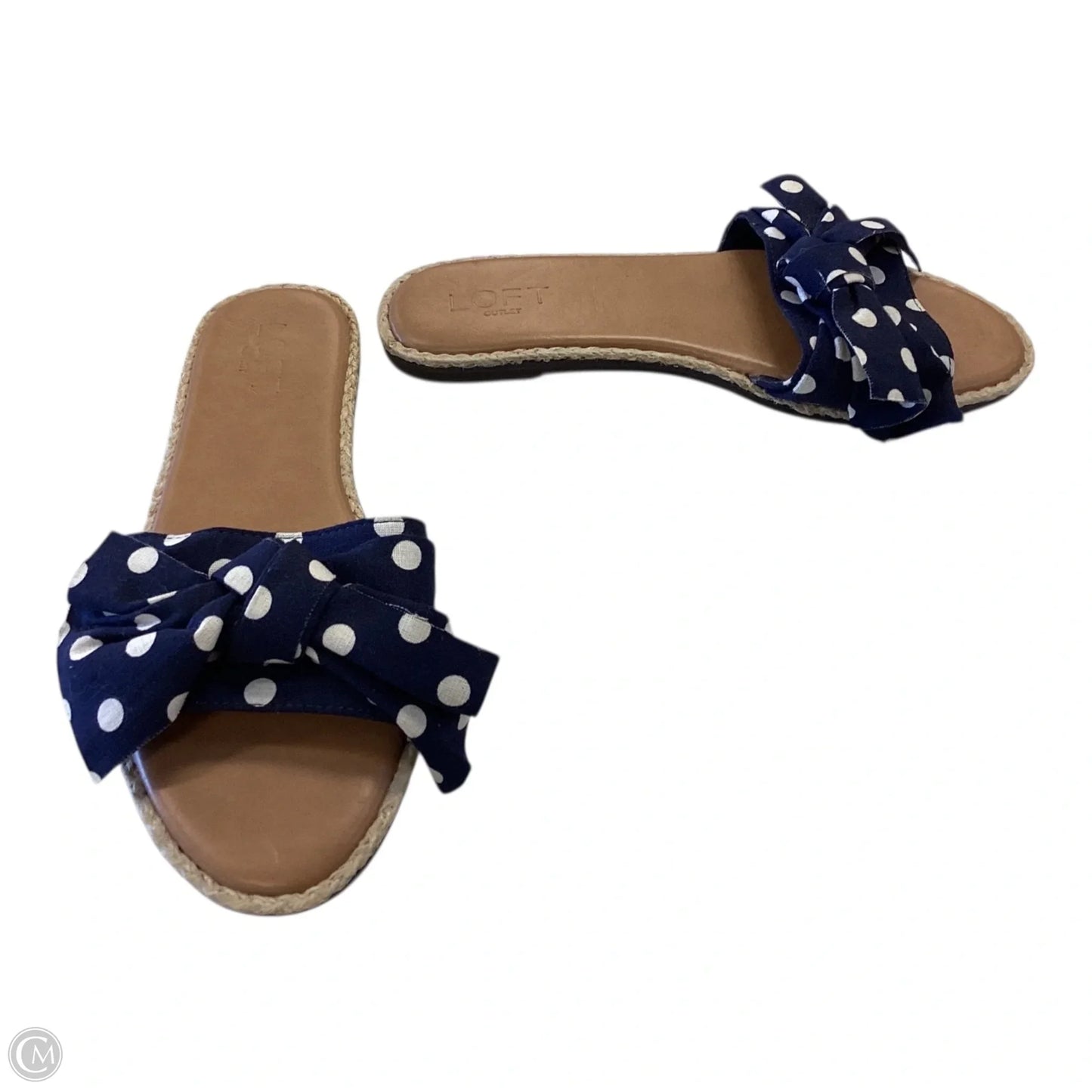 Sandals Flats By Loft In Polkadot Pattern, Size: 7
