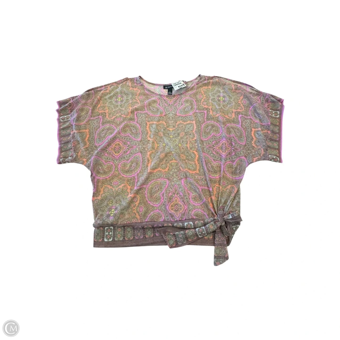 Top Short Sleeve By Inc In Paisley Print, Size: 1x