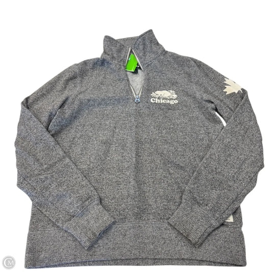 Sweatshirt Collar By Roots In Grey, Size: S