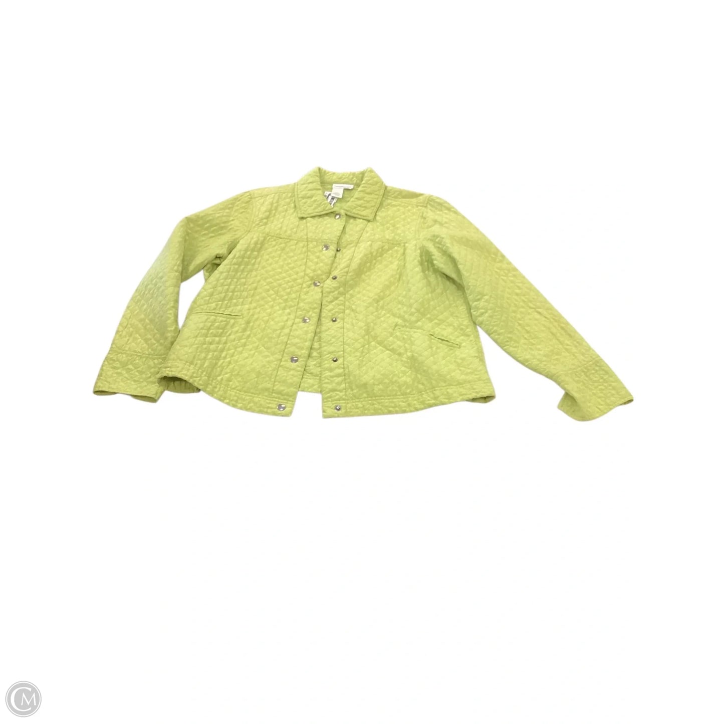 Jacket Puffer & Quilted By Coldwater Creek In Green, Size: 1x