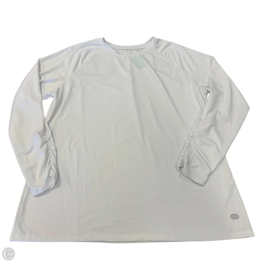 Athletic Top Long Sleeve Crewneck By Reel Legends In White, Size: Xl