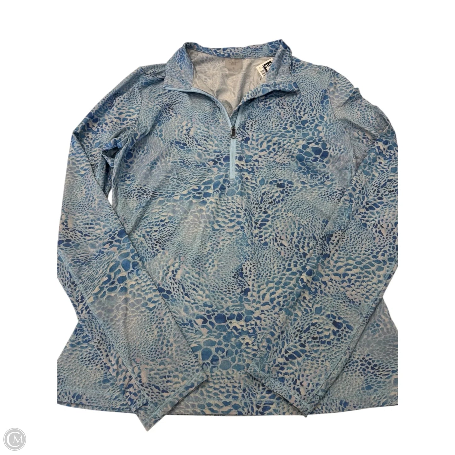 Athletic Top Long Sleeve Collar By Calia In Blue, Size: S