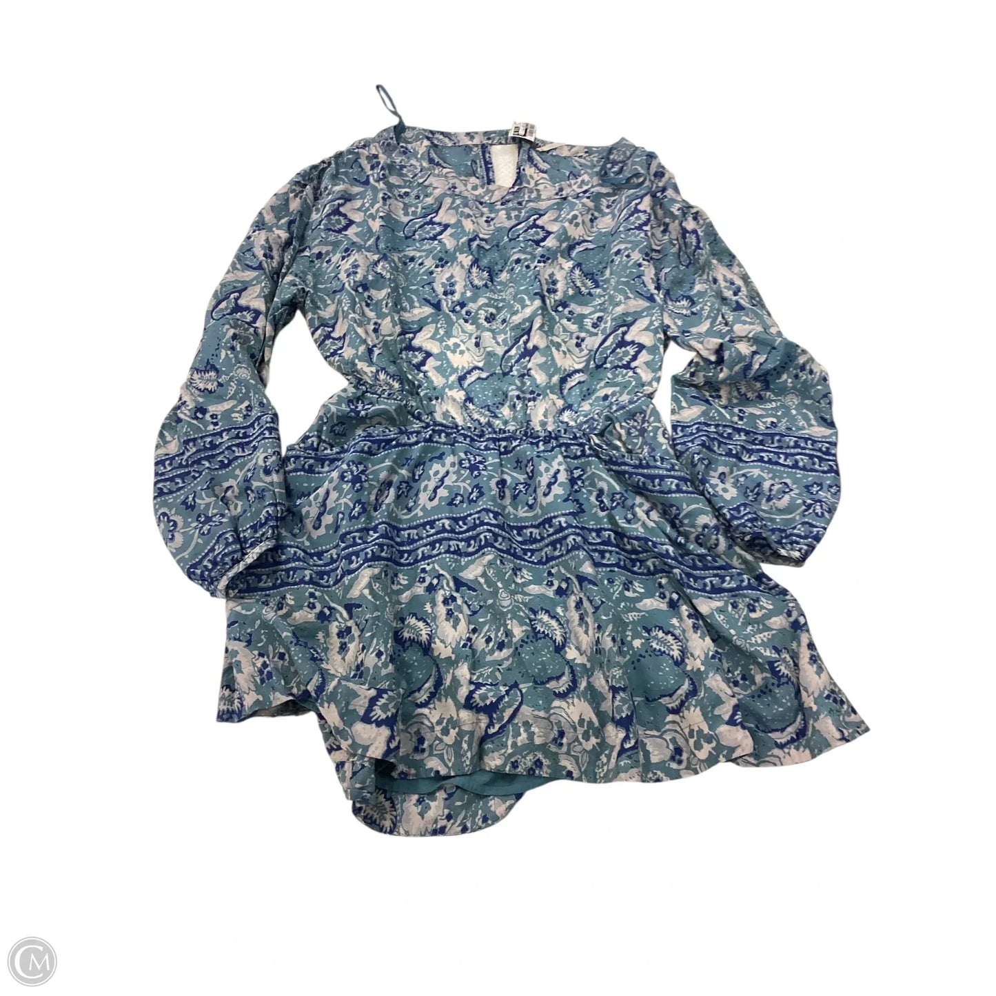 Dress Casual Short By Free People In Blue & Cream, Size: L