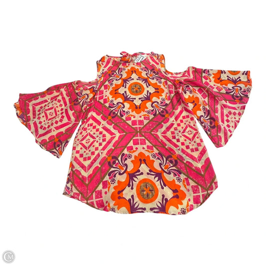 Top Short Sleeve By Chicos In Multi-colored, Size: M