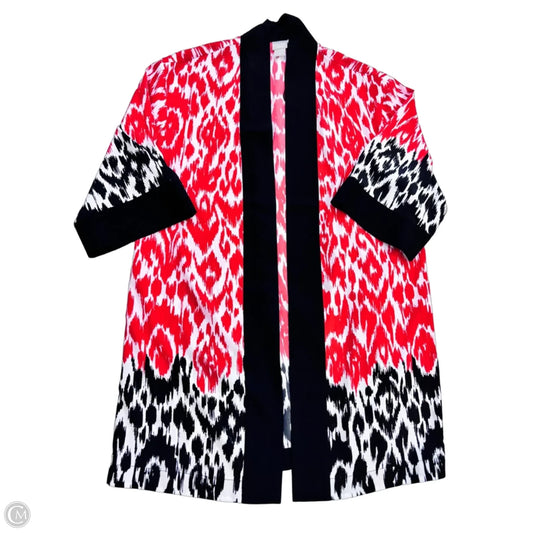 Kimono By Chicos In Black & Orange