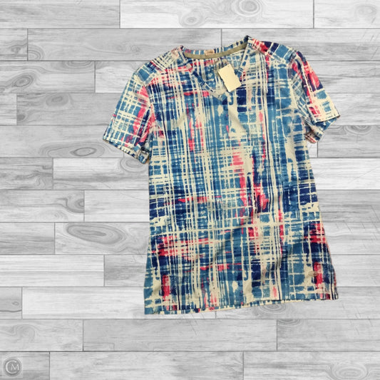 Top Short Sleeve By Reel Legends In Blue & Pink, Size: S