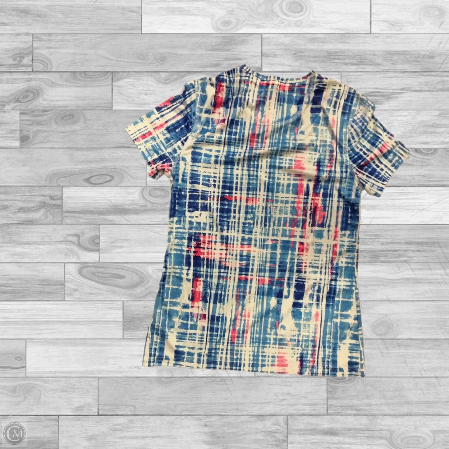 Top Short Sleeve By Reel Legends In Blue & Pink, Size: S