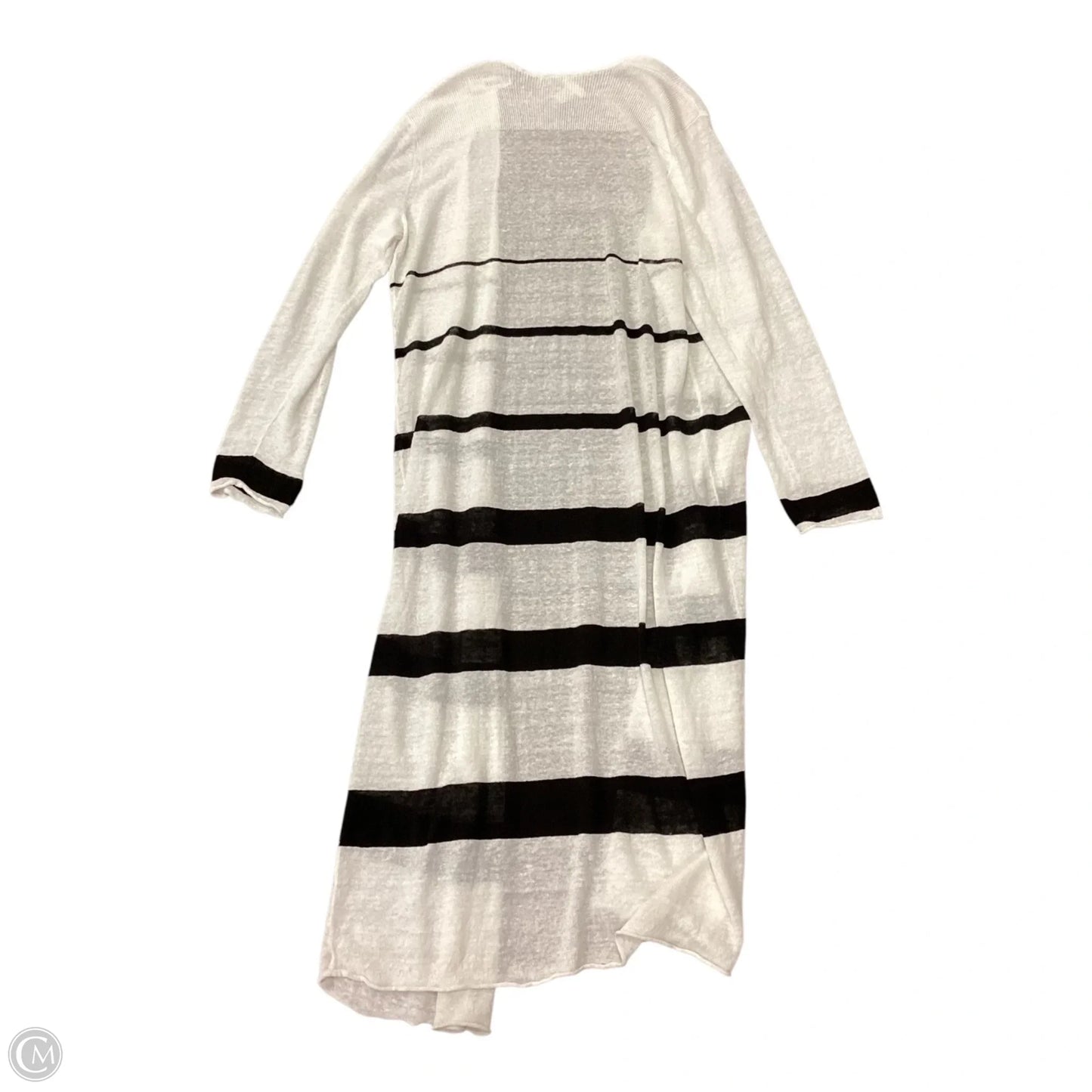 Cardigan By Chicos In Striped Pattern, Size: L