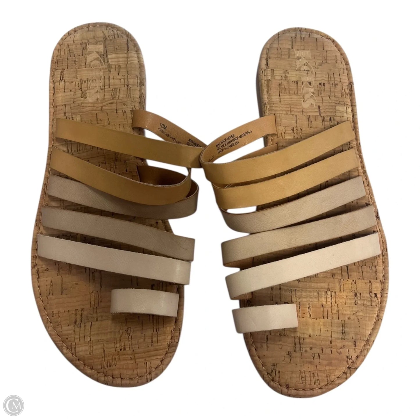 Sandals Flats By Korks In Beige, Size: 10