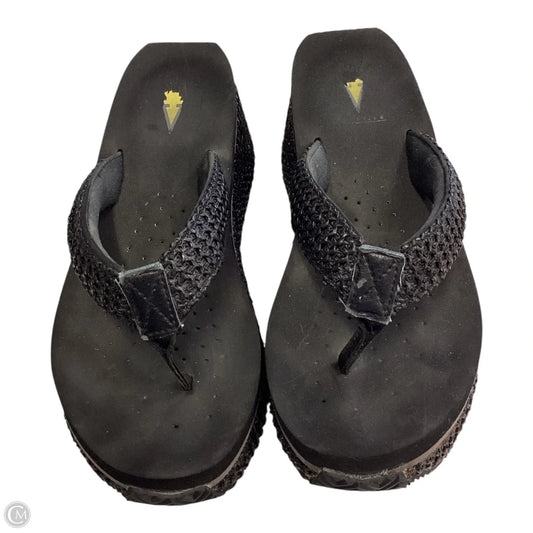 Sandals Flip Flops By Volatile In Black, Size: 7