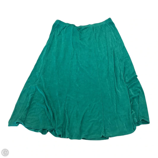 Skirt Midi By Slinky Brand In Green, Size: L