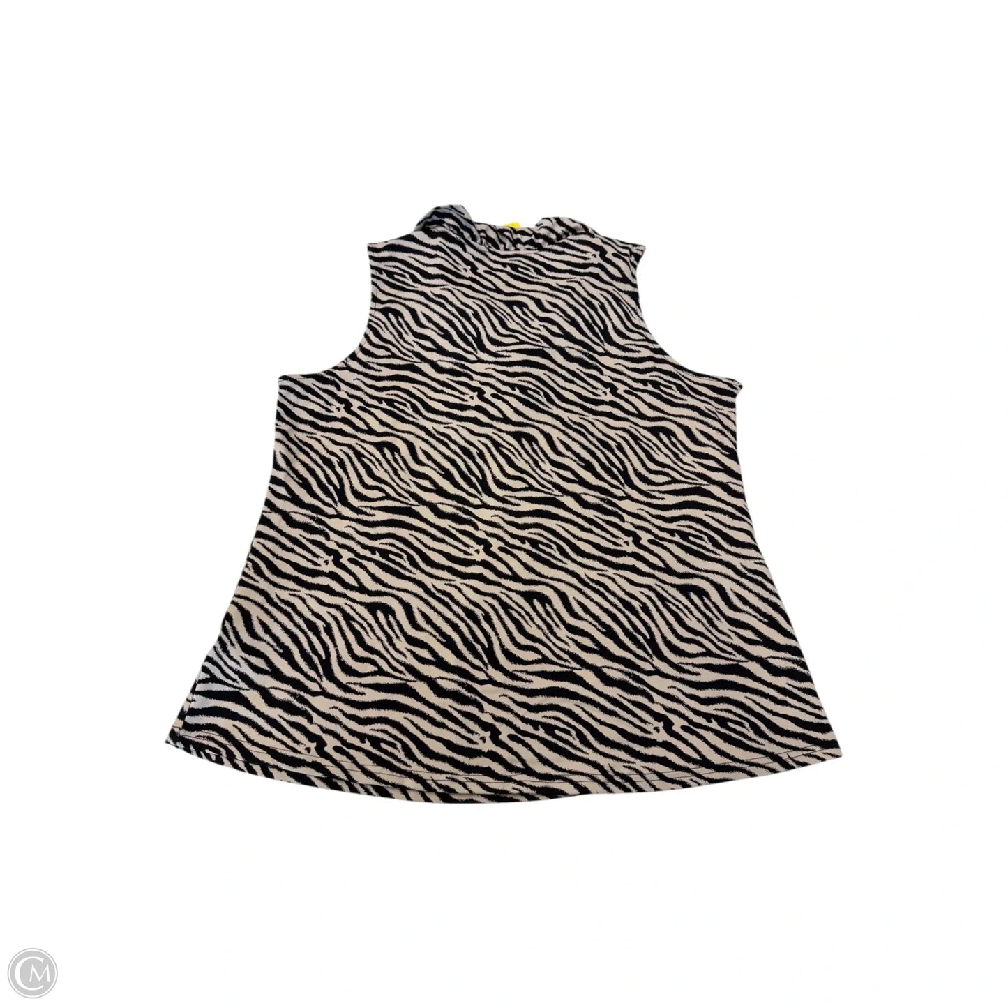 Top Sleeveless By Clothes Mentor In Zebra Print, Size: Xl