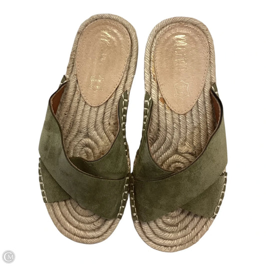 Sandals Flats By Mi Ami In Green, Size: 6